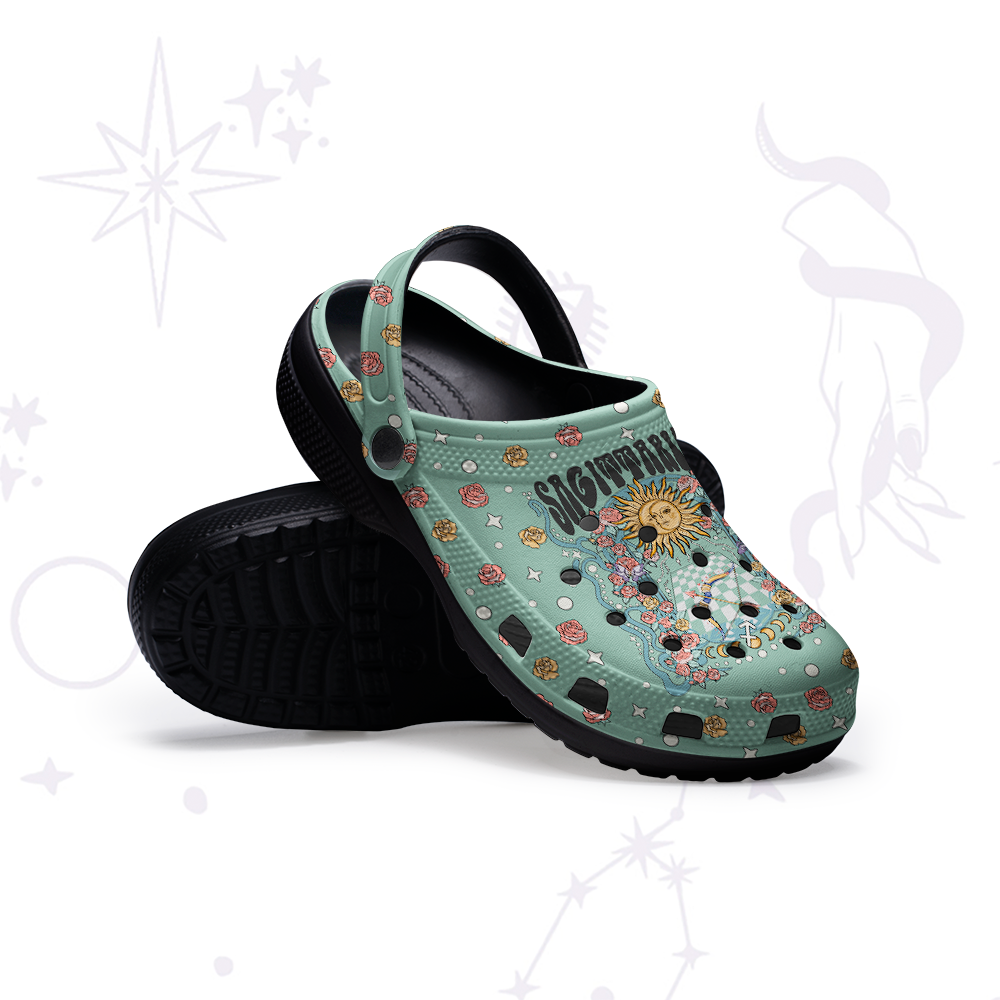 Purplehecate Sagittarius Spirit Zodiac Rubber Clogs