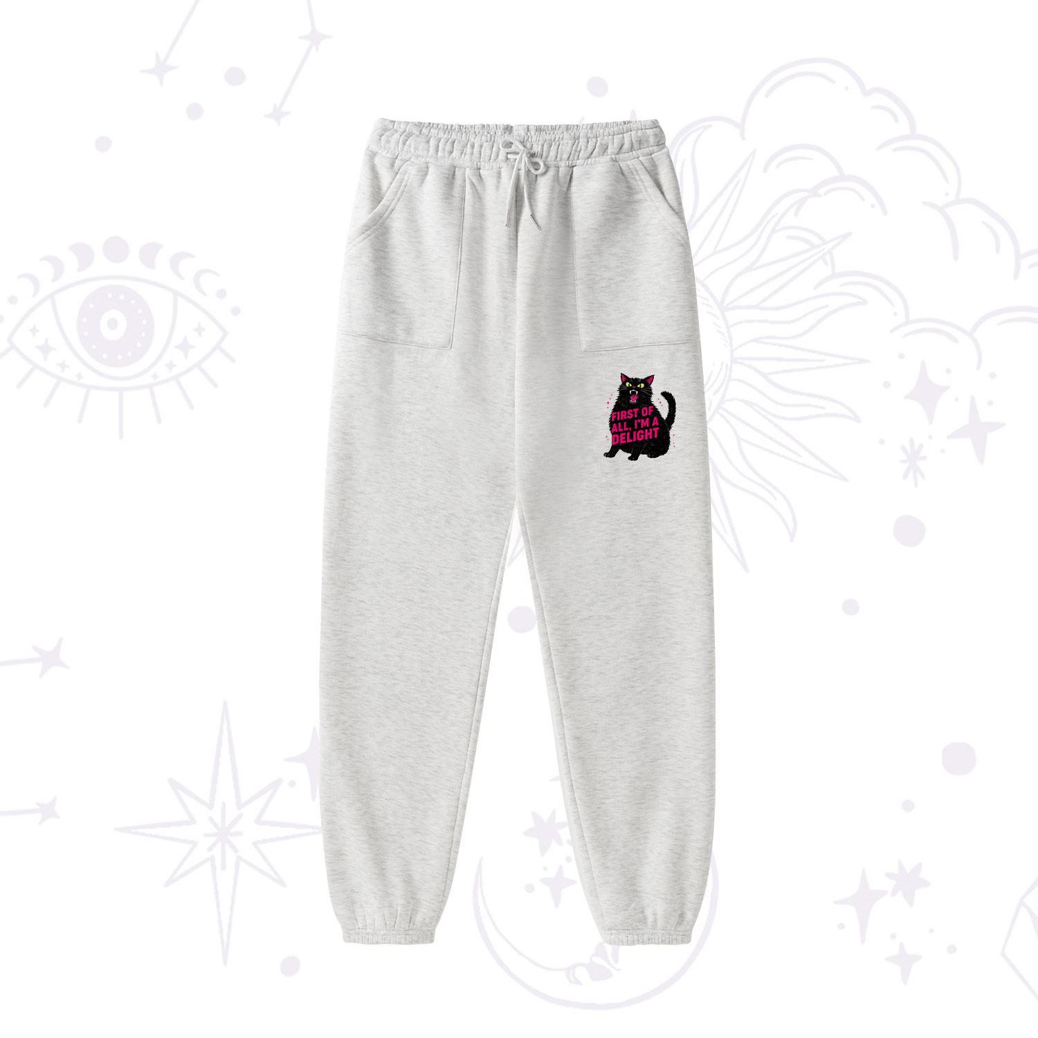 Purplehecate First Of All I'm A Delight Cat Fleece Hoodie Suit