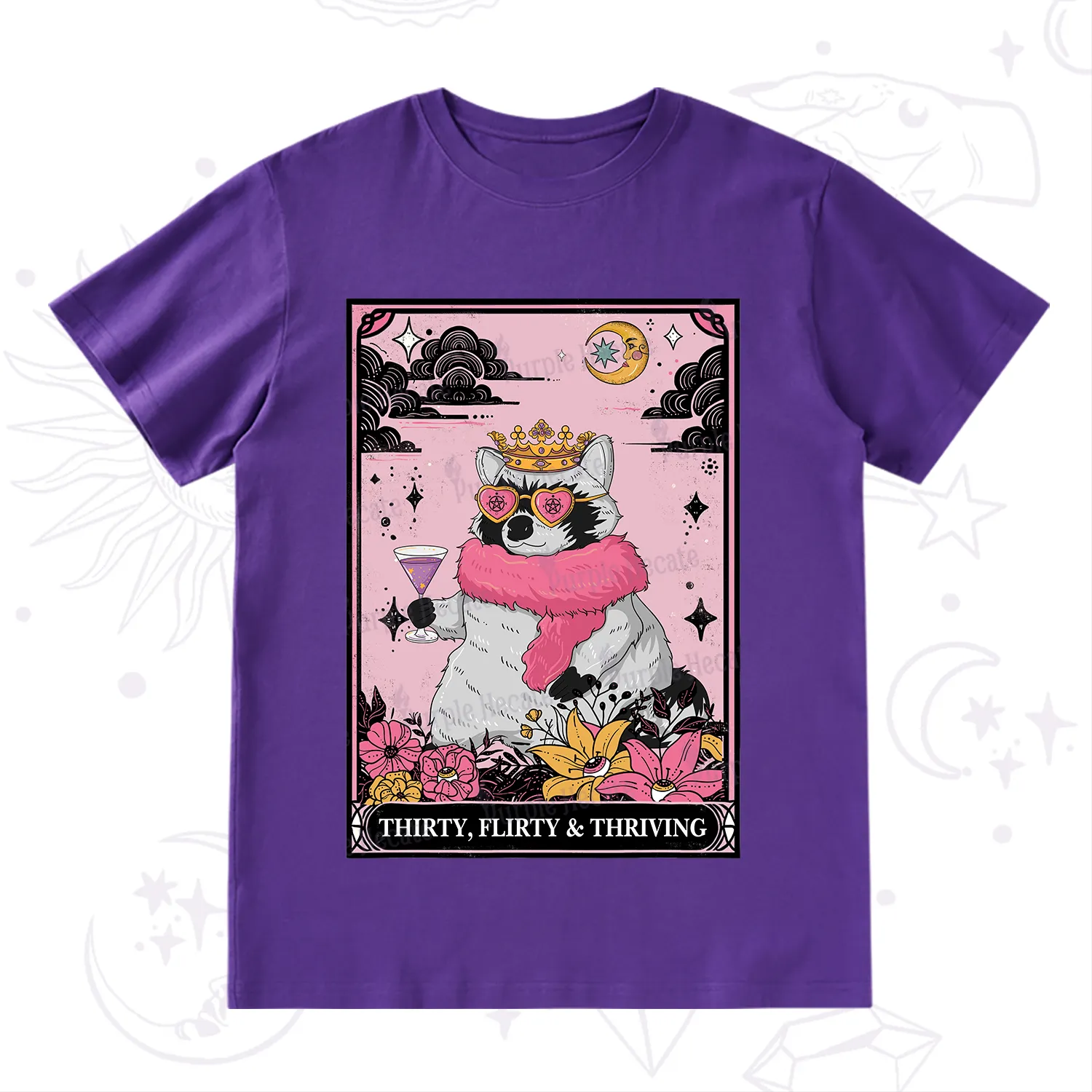 Purplehecate The Thirty Flirty Thriving Oracle Card T-Shirt