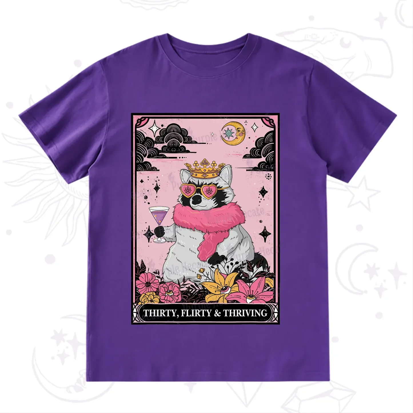 Purplehecate The Thirty Flirty Thriving Oracle Card T-Shirt