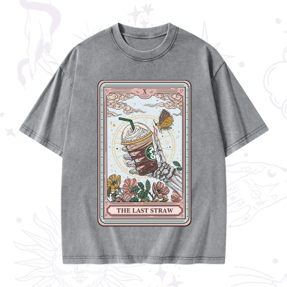 Purplehecate The Last Straw Tarot Washed T-Shirt