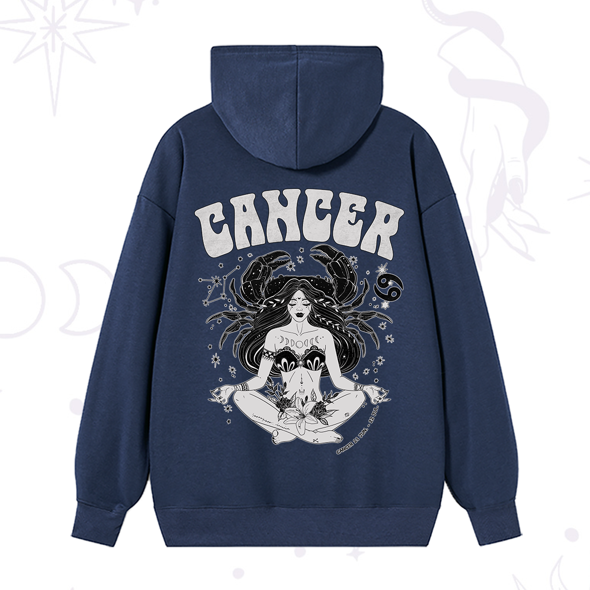 Purplehecate Cancer Zodiac Glyphs Hoodie