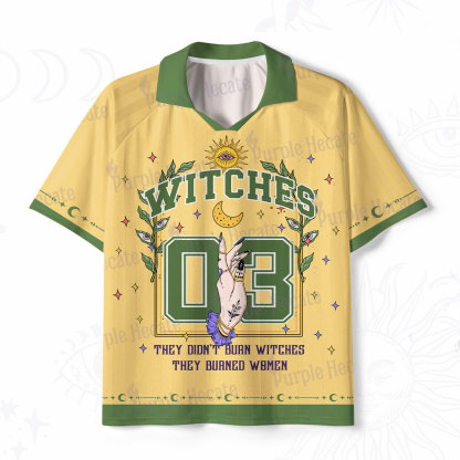 Purplehecate They Didn't Burn Witches They Burned Women Polo Collar Unisex Jersey