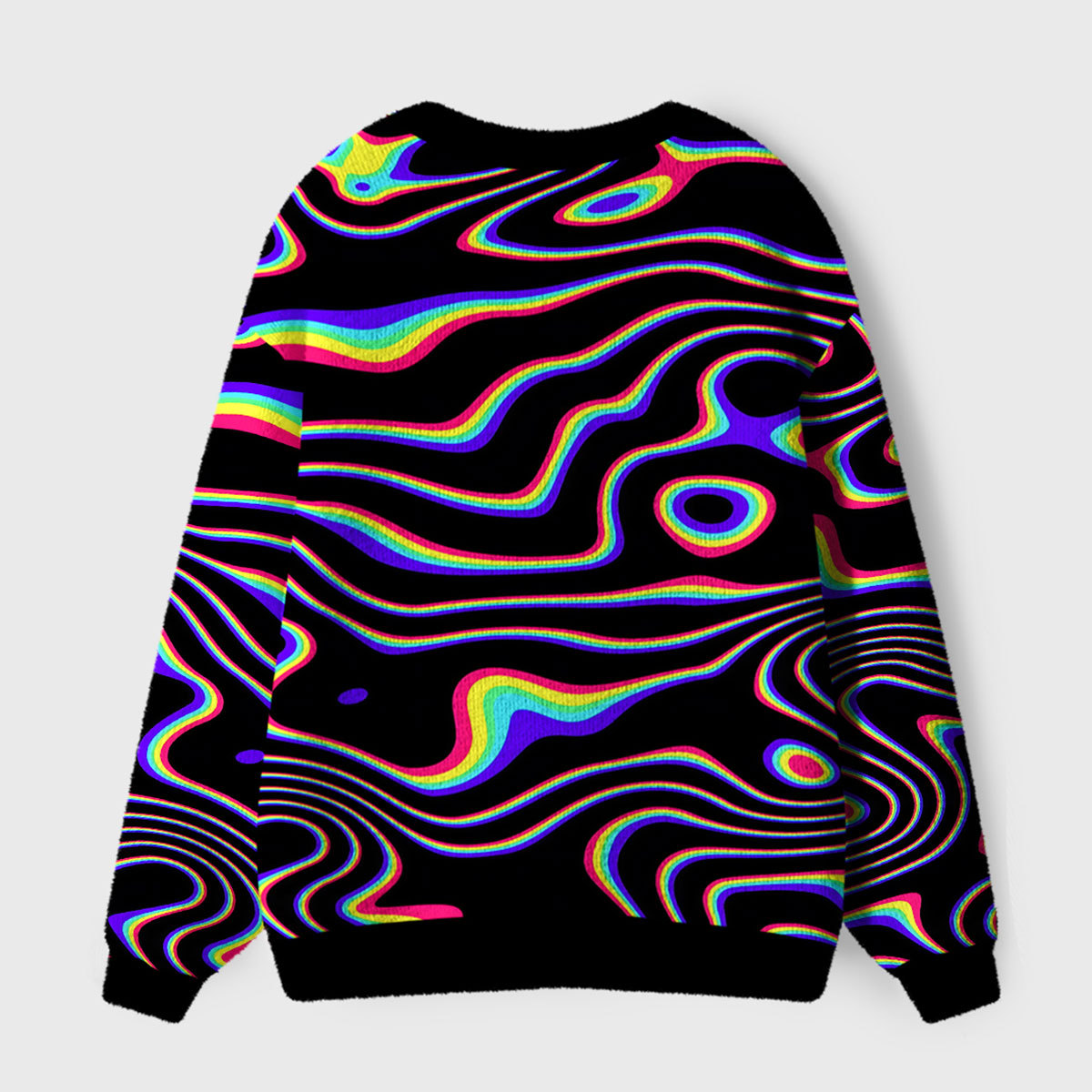 Purplehecate Psychedelic Sun and Moon Ugly Cardigan Sweaters