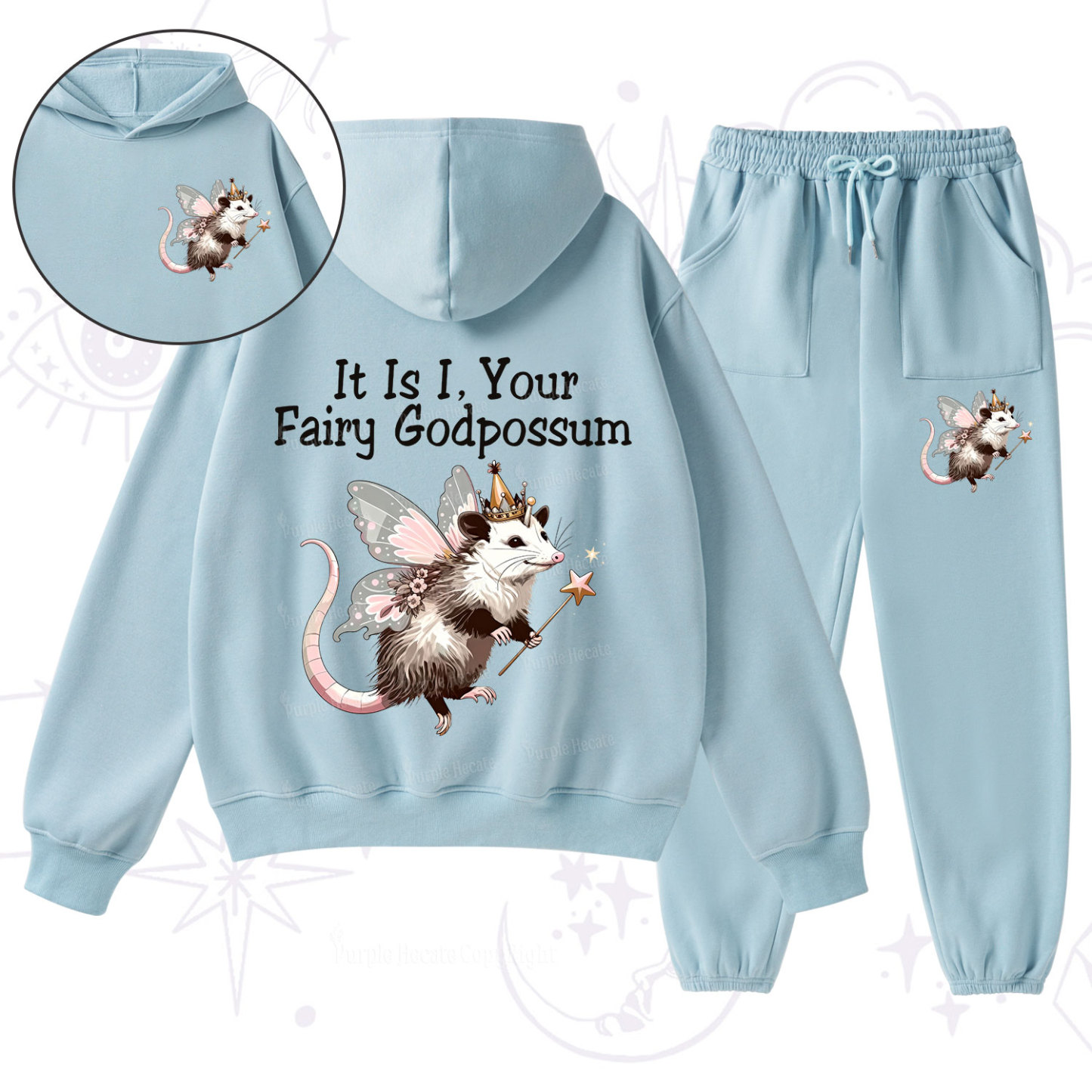 Purplehecate It Is I Your Fairy Godpossum Fleece Hoodie Suit