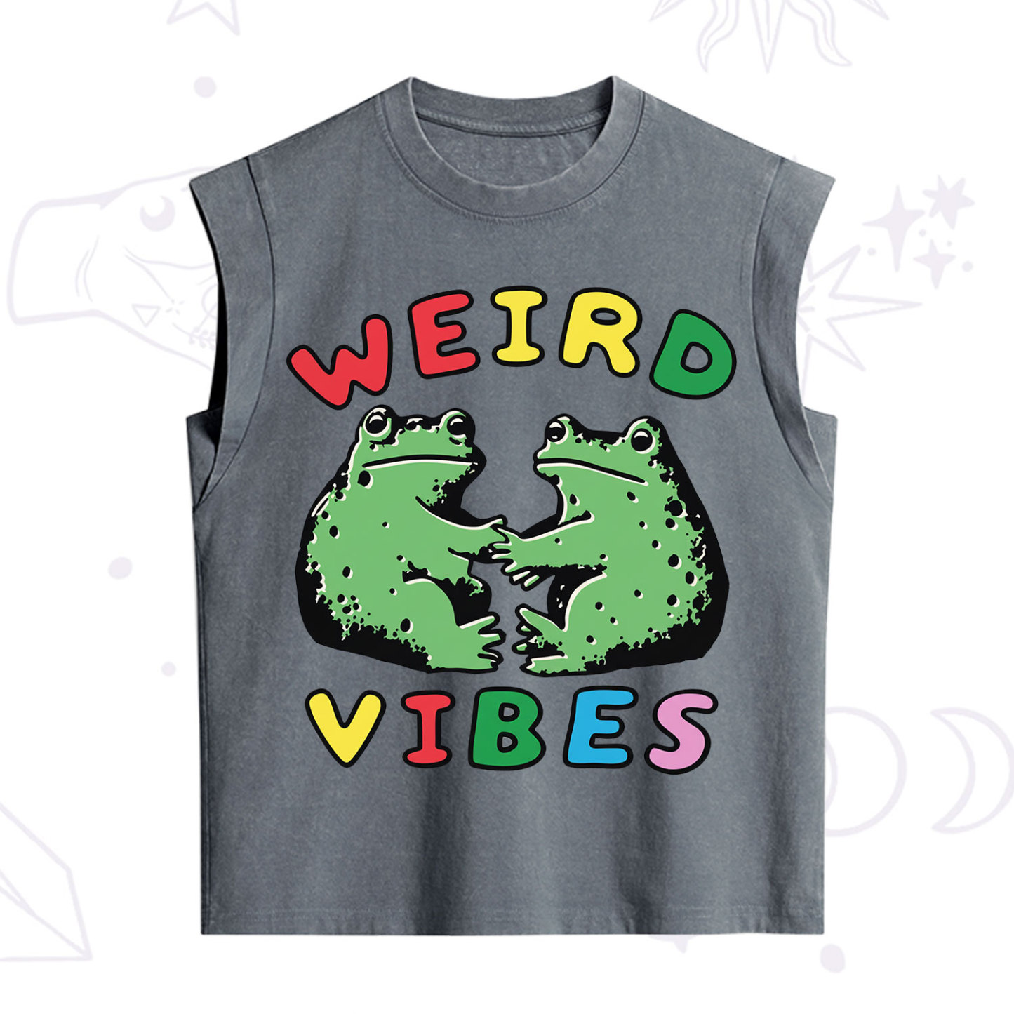 Purplehecate Weird Frog Vibes Vintage Washed Tank