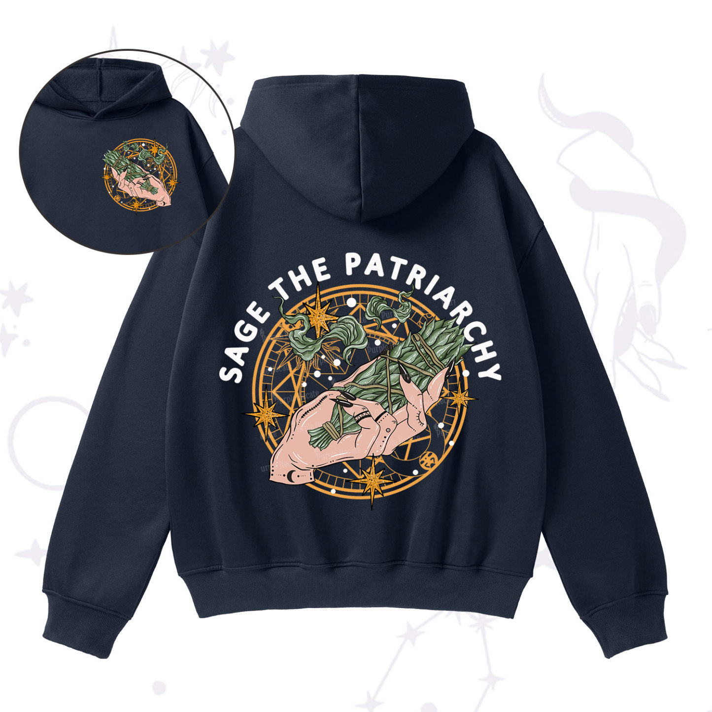 Purplehecate Sage The Patriarchy Fleece Hoodie Suit