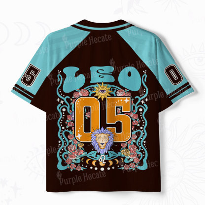 Purplehecate Leo Spirit Zodiac Polo Collar Unisex Jersey