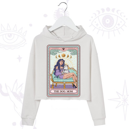 Purplehecate The Dog Mom Tarot Card Crop Hoodie