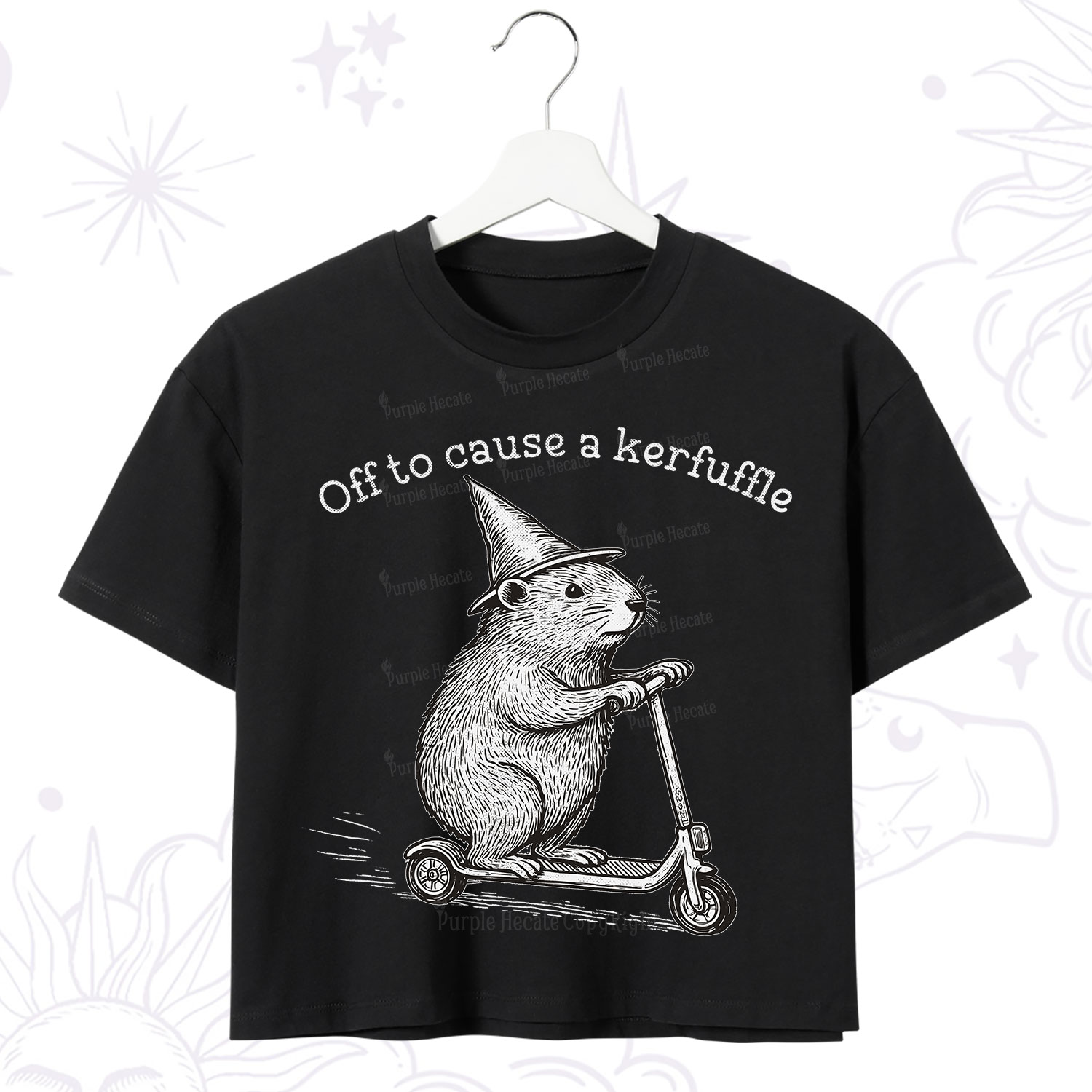 Purplehecate Off to Cause A Kerfuffle Crop T-Shirt