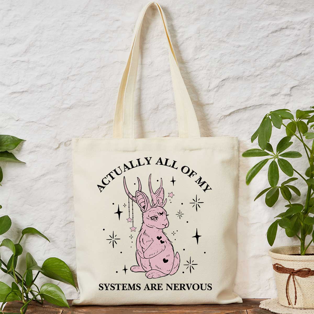 Purplehecate Actually All Of My Systems Are Nervous Tote Bag