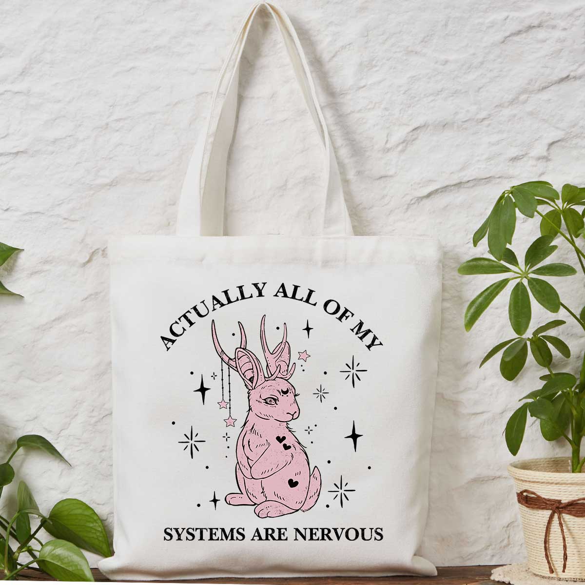 Purplehecate Actually All Of My Systems Are Nervous Tote Bag