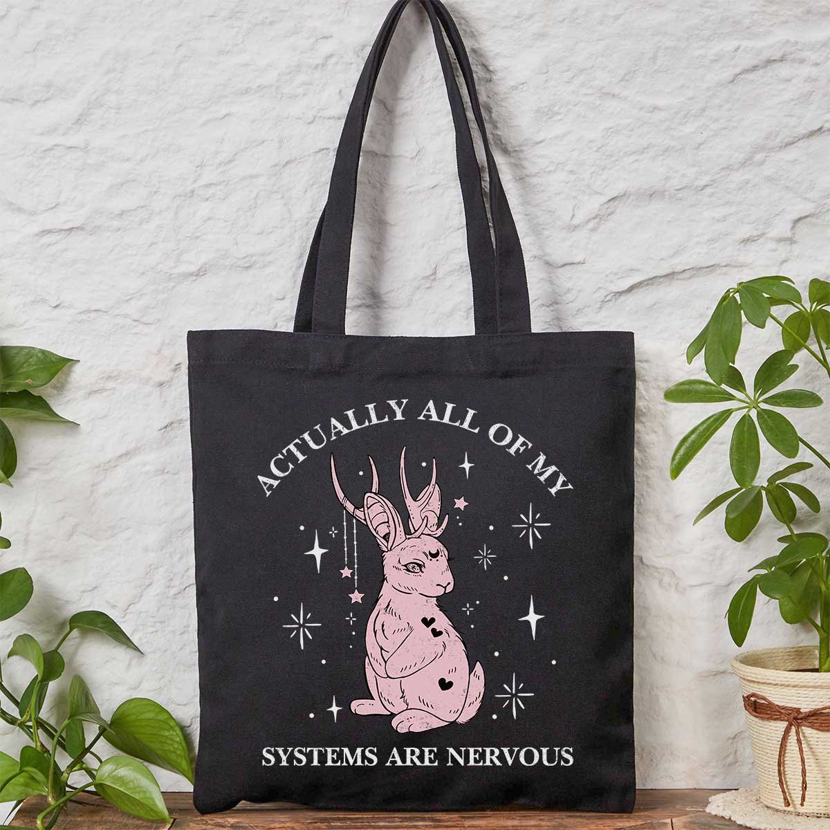 Purplehecate Actually All Of My Systems Are Nervous Tote Bag