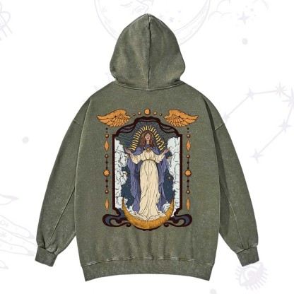 Purplehecate Holy Guardian Washed Hoodie