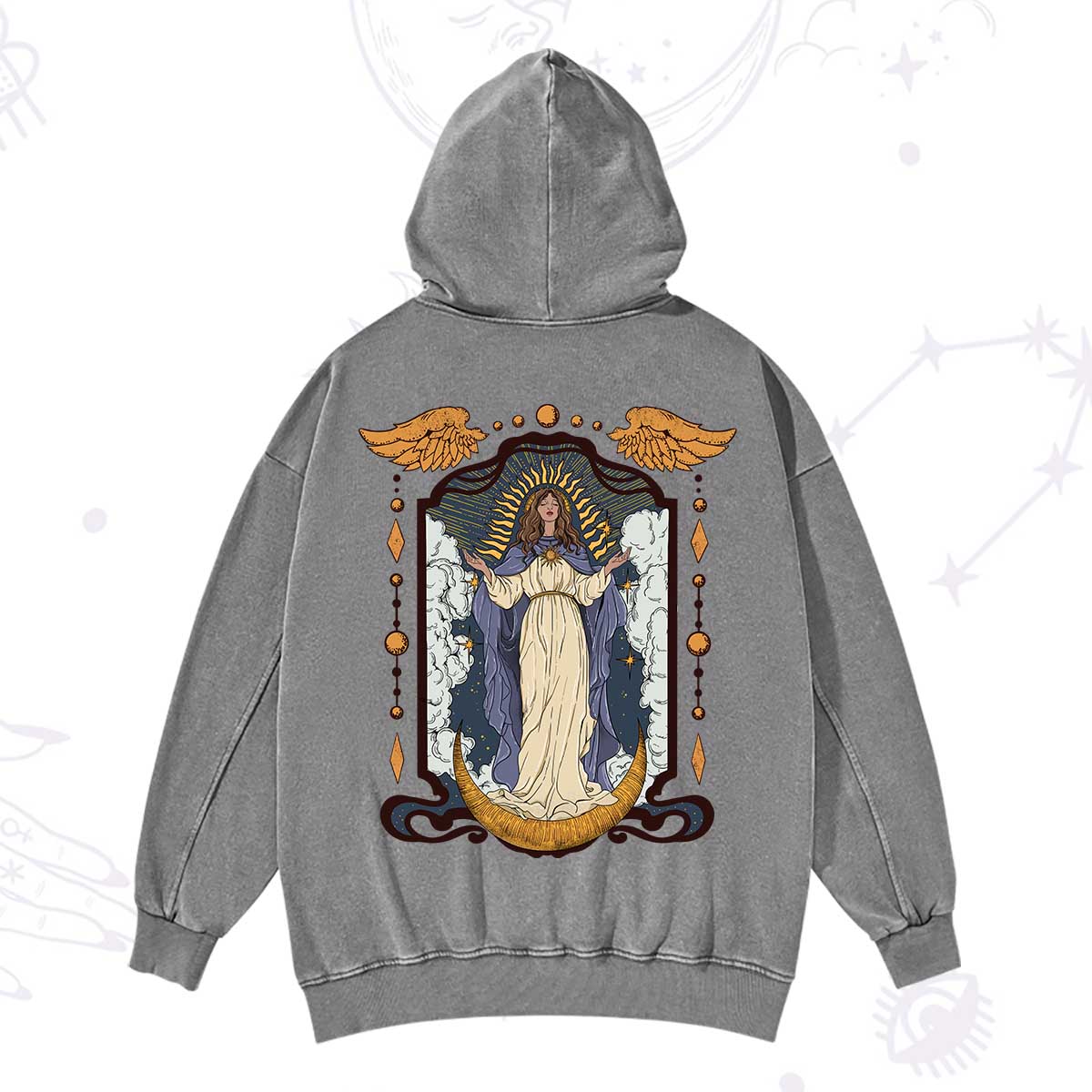 Purplehecate Holy Guardian Washed Hoodie