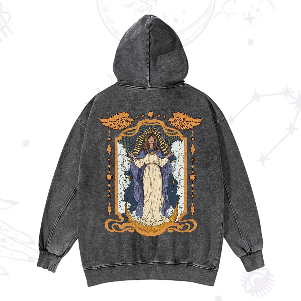 Magic Purplehecate Holy Guardian Washed Hoodie