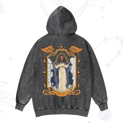Purplehecate Holy Guardian Washed Hoodie