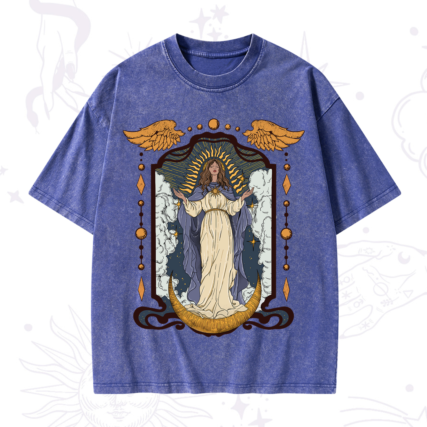Purplehecate Holy Guardian Washed T-Shirt