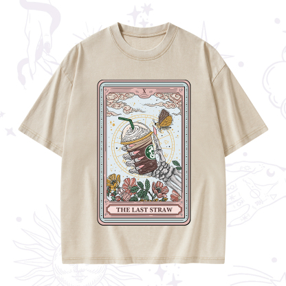 Purplehecate The Last Straw Tarot Washed T-Shirt