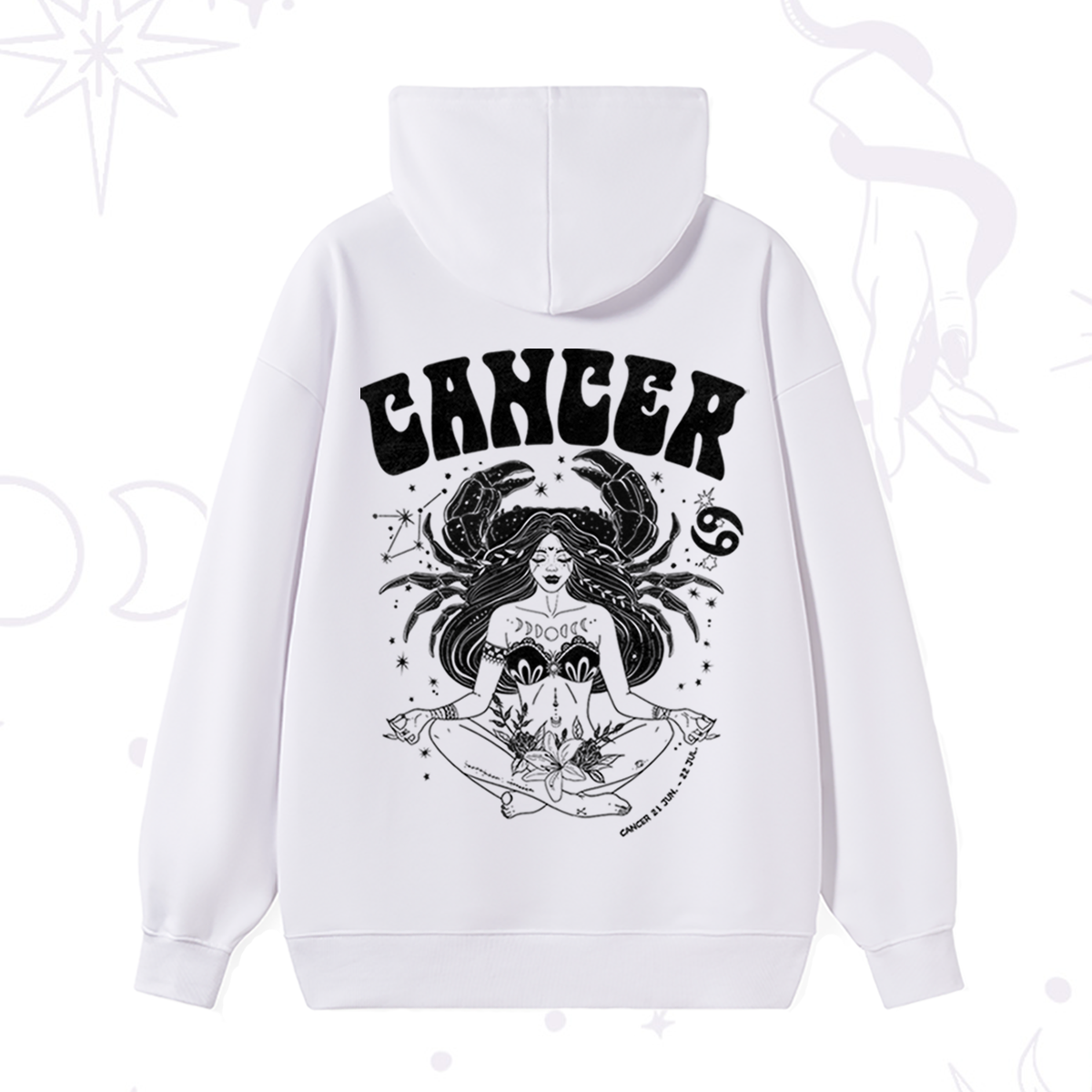 Purplehecate Cancer Zodiac Glyphs Hoodie