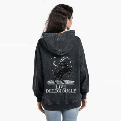 Purplehecate Live Deliciously Washed Hoodie
