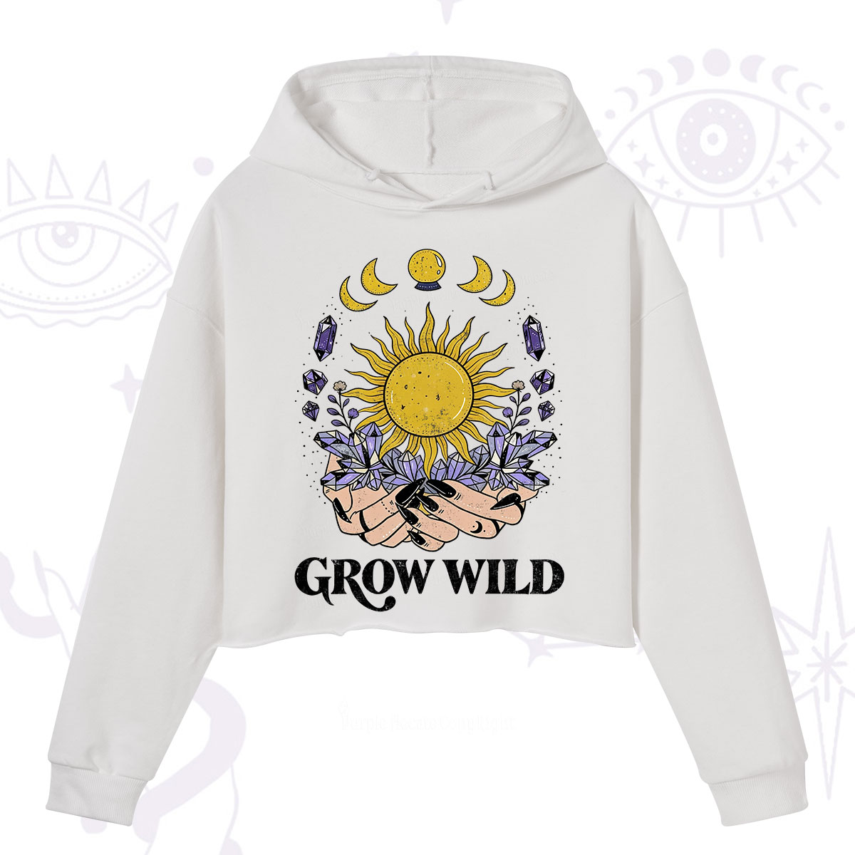 Purplehecate Grow Wild Crop Hoodie