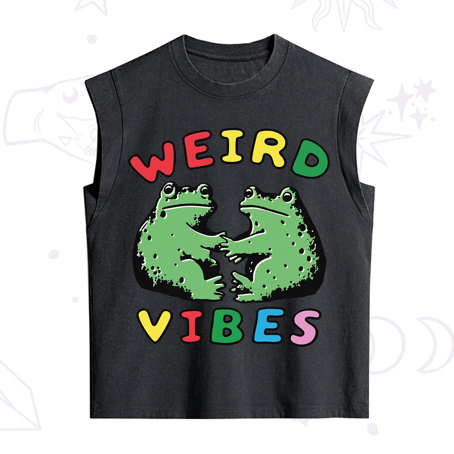 Purplehecate Weird Frog Vibes Vintage Washed Tank