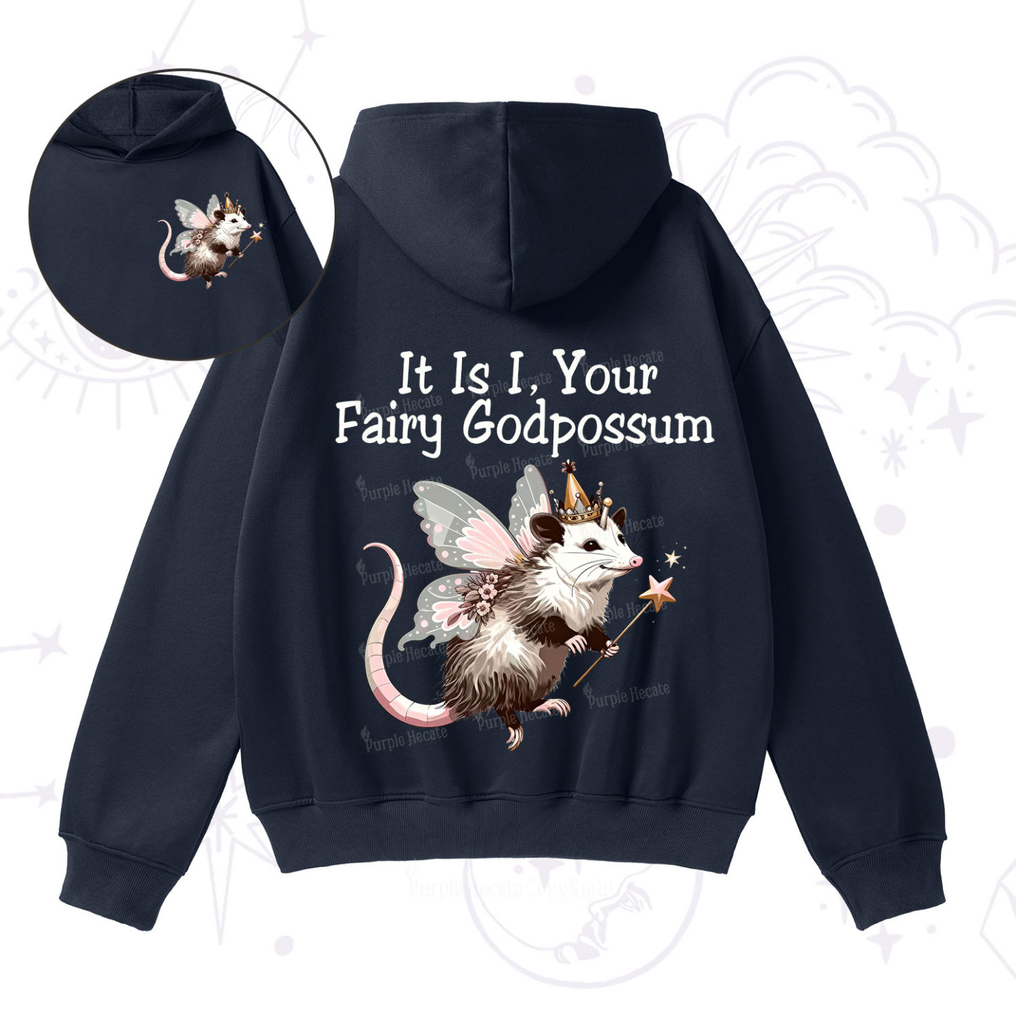 Purplehecate It Is I Your Fairy Godpossum Fleece Hoodie Suit