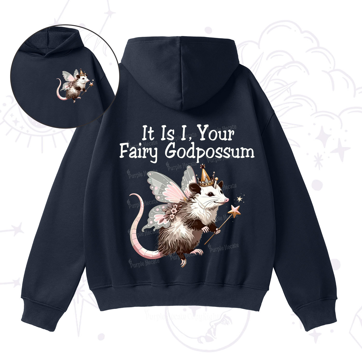 Purplehecate It Is I Your Fairy Godpossum Fleece Hoodie Suit