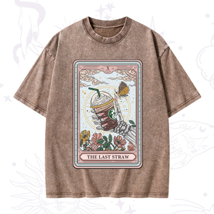 Purplehecate The Last Straw Tarot Washed T-Shirt