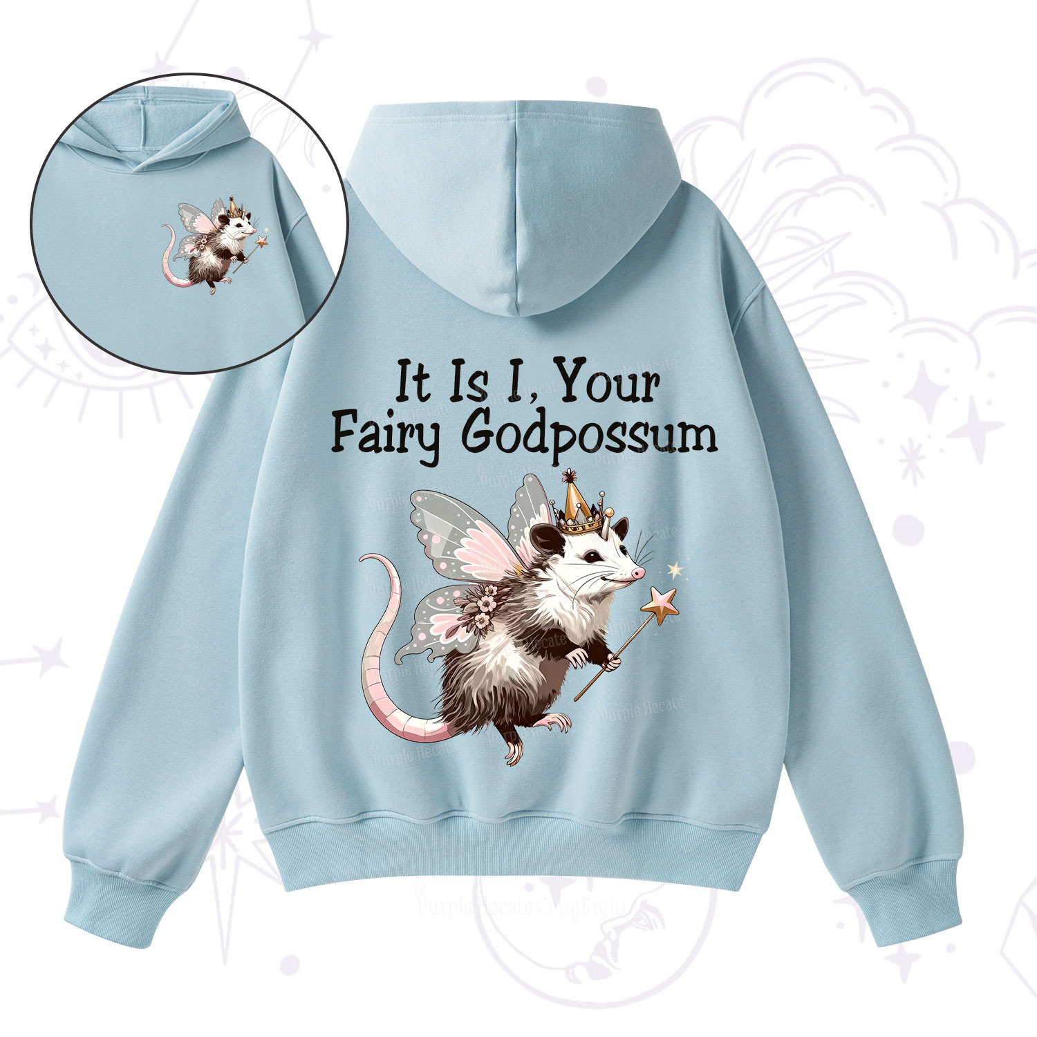 Purplehecate It Is I Your Fairy Godpossum Fleece Hoodie Suit