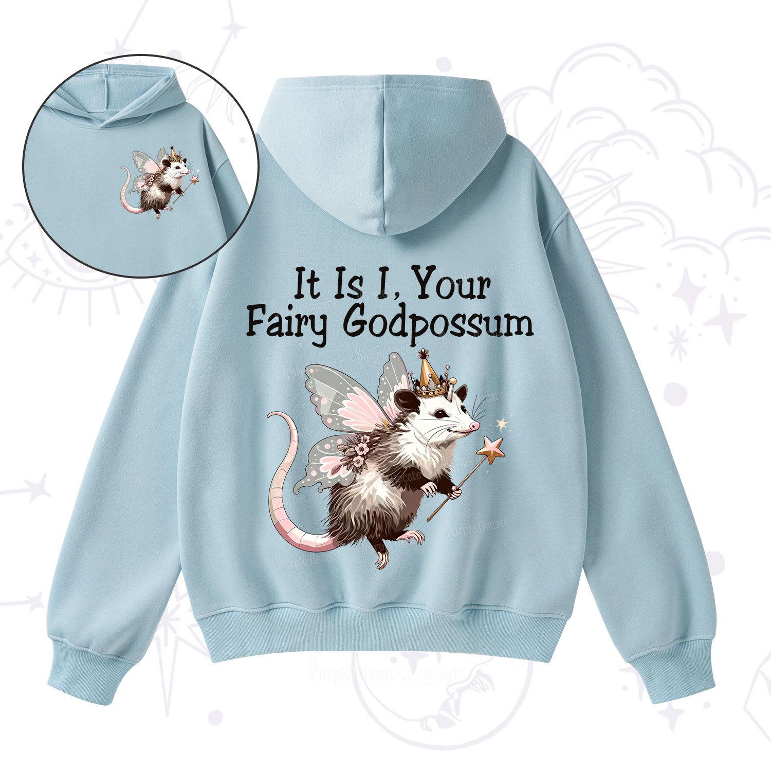 Purplehecate It Is I Your Fairy Godpossum Fleece Hoodie Suit