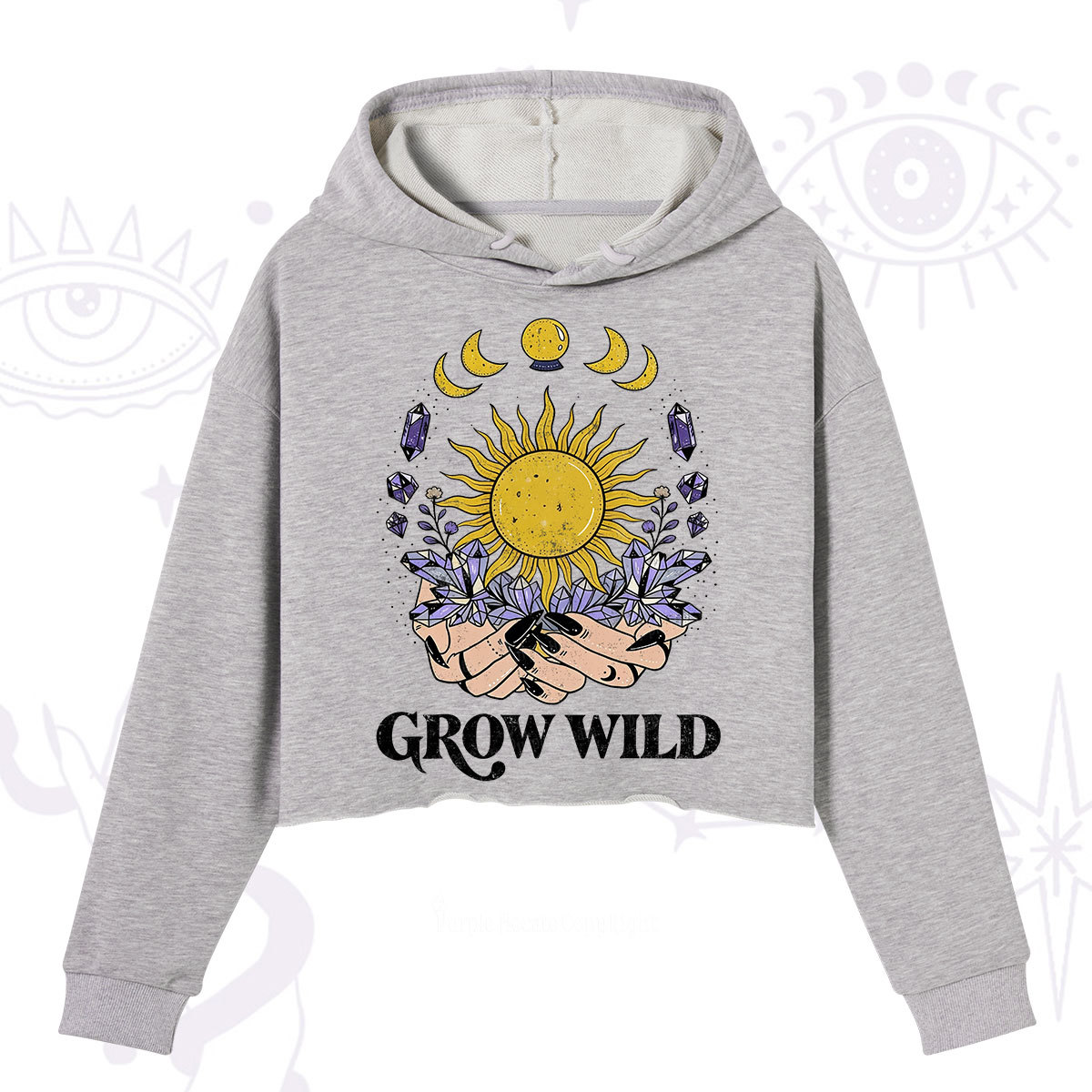 Purplehecate Grow Wild Crop Hoodie
