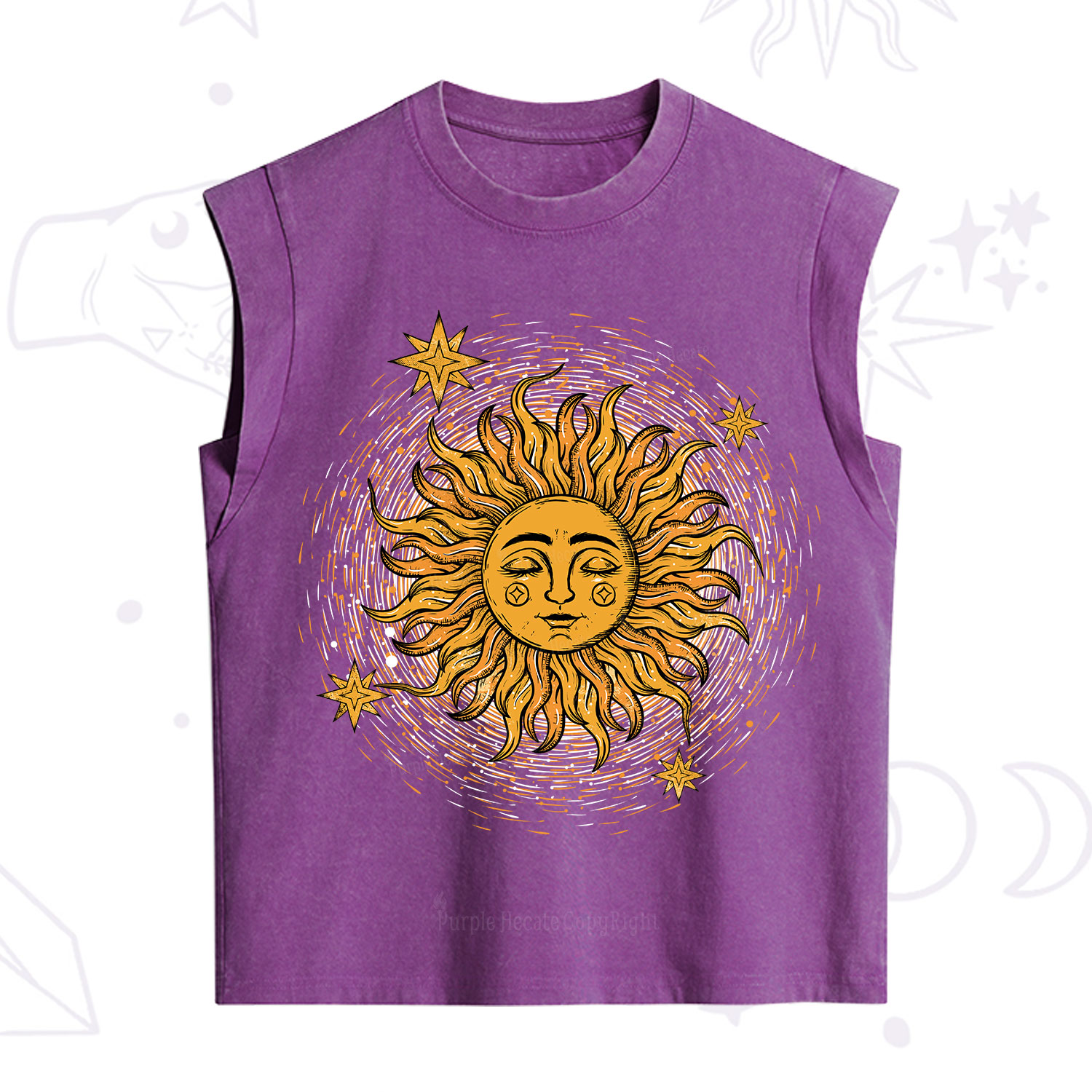 Purplehecate Celestial Sun Vintage Washed Tank