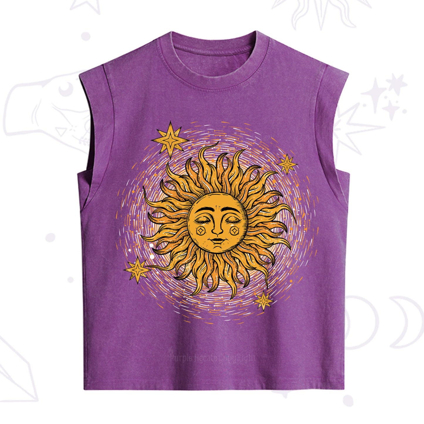 Purplehecate Celestial Sun Vintage Washed Tank