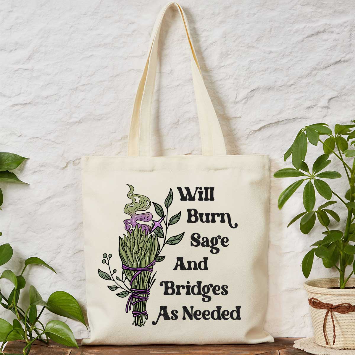 Purplehecate Will Burn Sage and Bridges Tote Bag