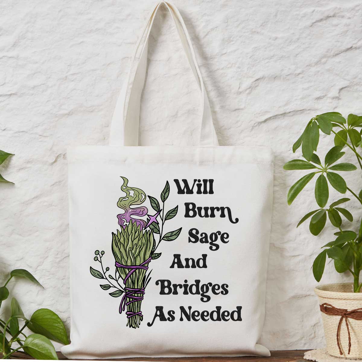 Purplehecate Will Burn Sage and Bridges Tote Bag