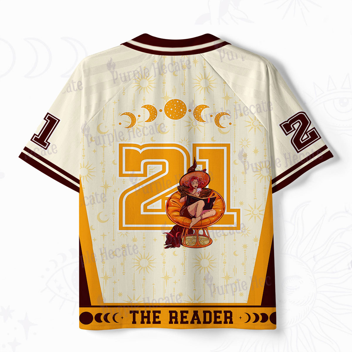 Purplehecate The Reader Moonlit Tales Polo Collar Unisex Jersey