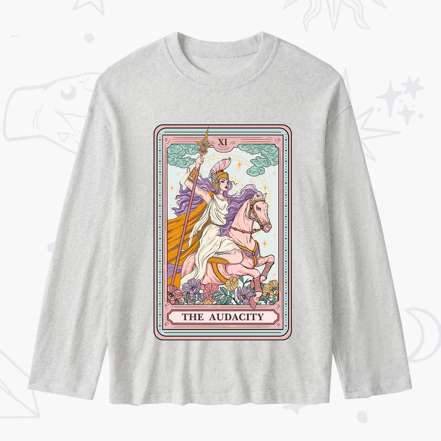 Purplehecate The Audacity Tarot Card Slub Long Sleeve T-Shirt