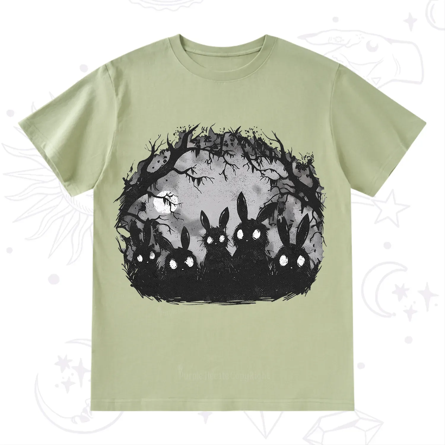 Purplehecate Creepy Weirdcore Bunny T-Shirt