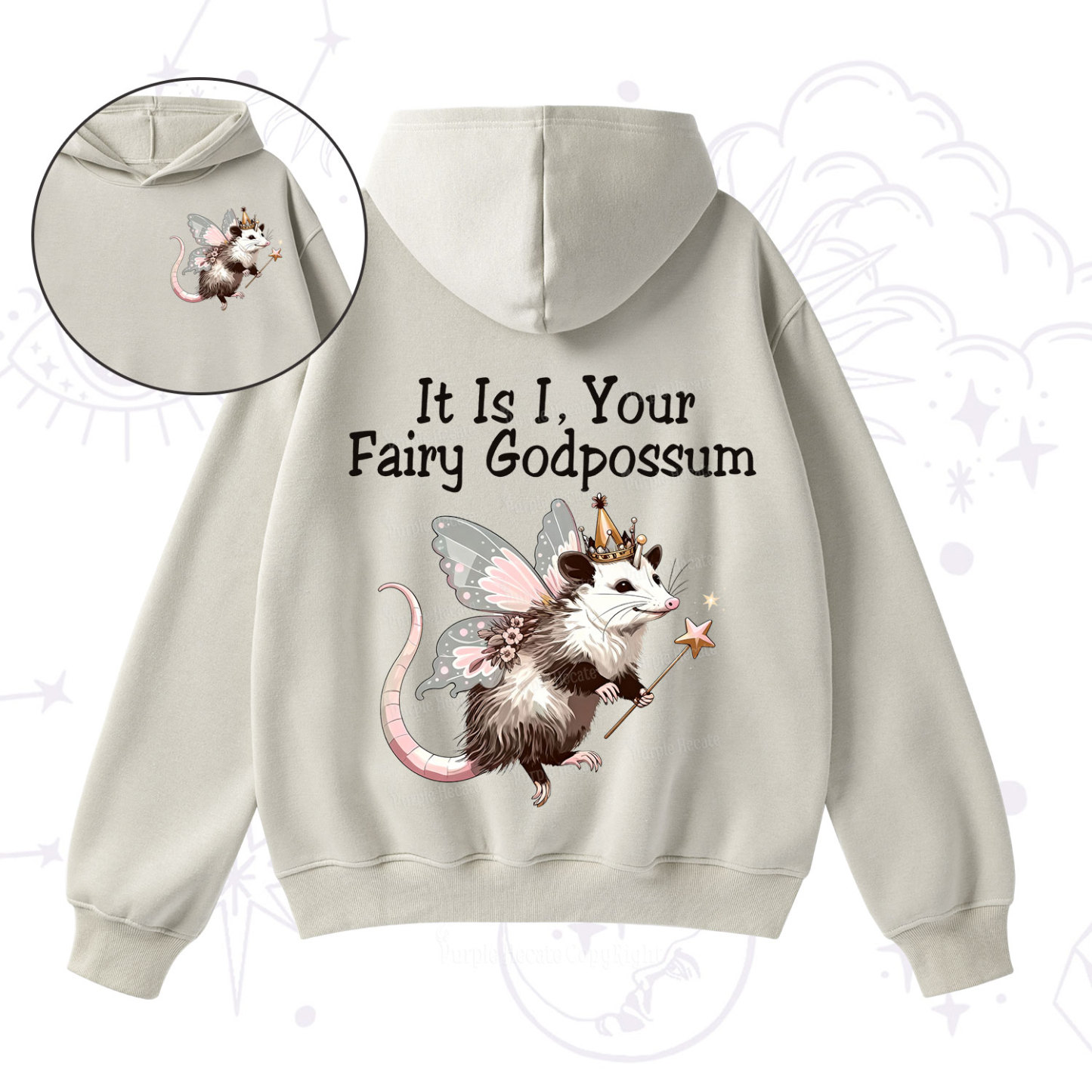 Purplehecate It Is I Your Fairy Godpossum Fleece Hoodie Suit