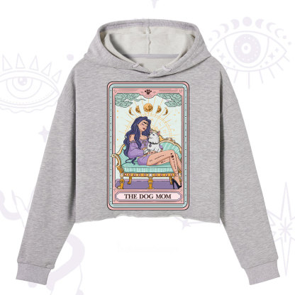 Purplehecate The Dog Mom Tarot Card Crop Hoodie