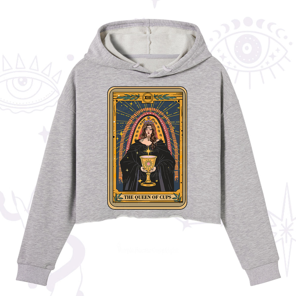 Purplehecate The Queen of Cups Tarot Crop Hoodie
