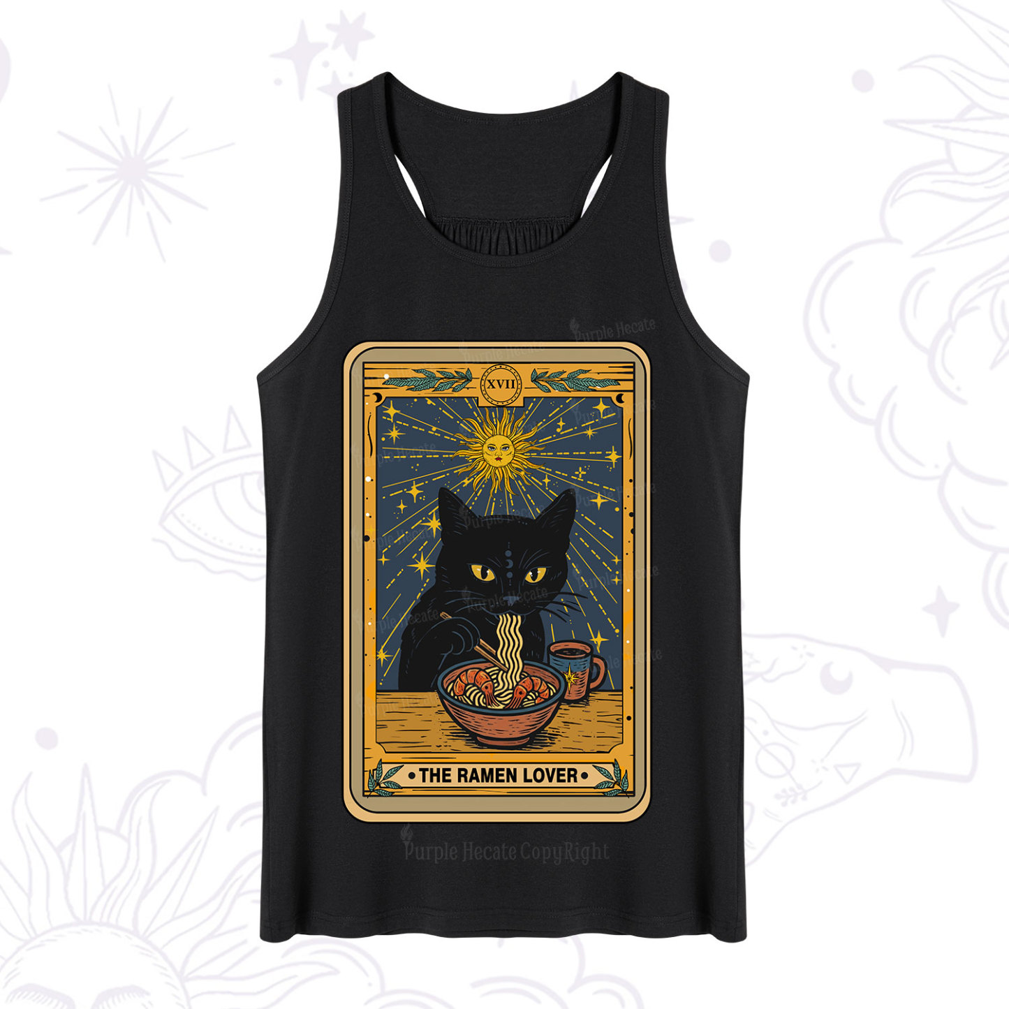 Purplehecate The Ramen Lover Cat Tarot Tank