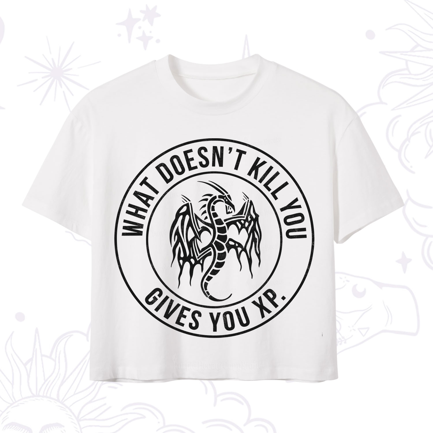 Purplehecate What Doesn't Kill You Gives You XP Crop T-Shirt