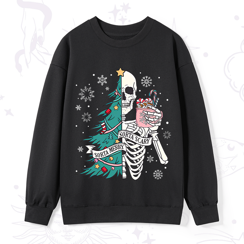 Purplehecate Sorta Merry Sorta Scary Christmas Sweatshirt