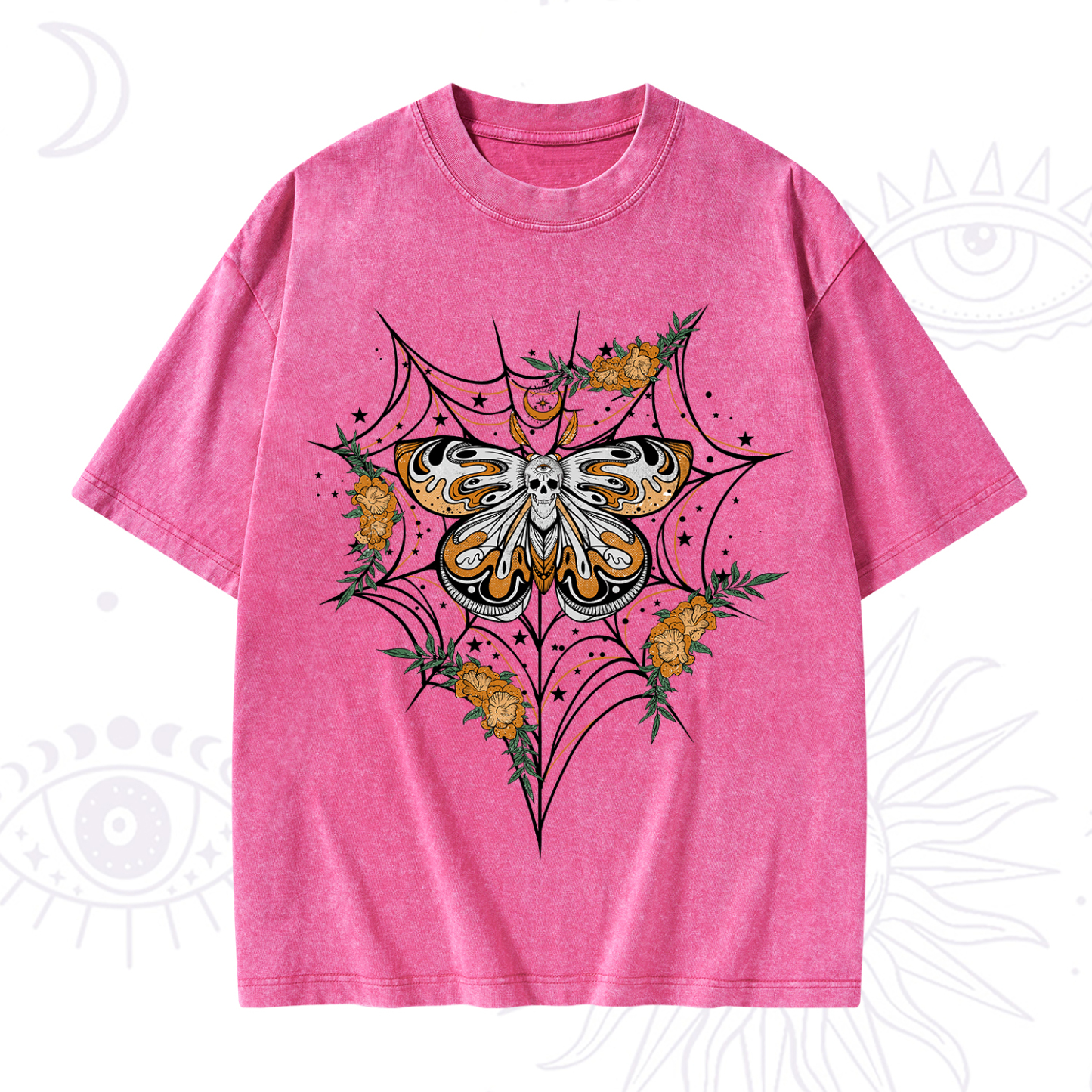 Purplehecate Death Head Moth Washed T-Shirt