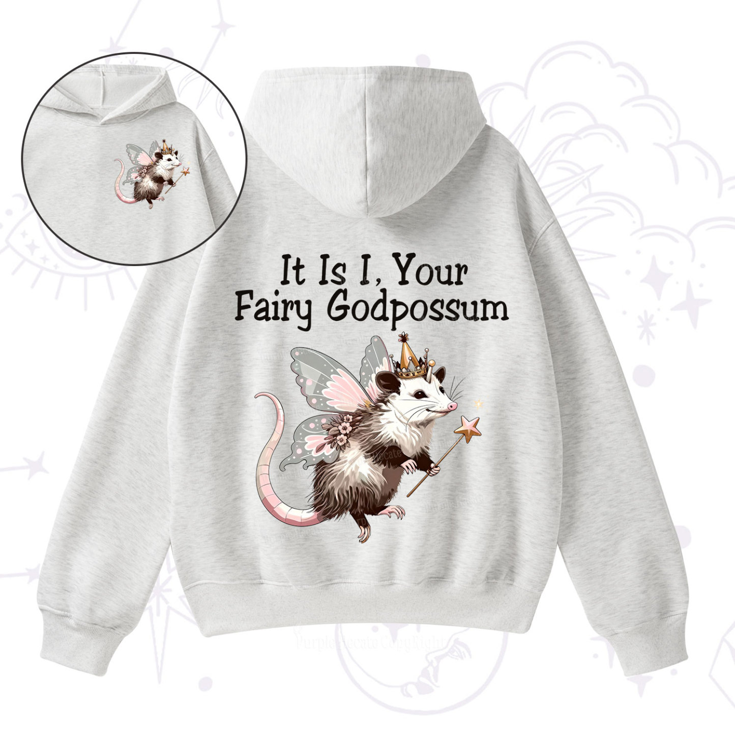 Purplehecate It Is I Your Fairy Godpossum Fleece Hoodie Suit