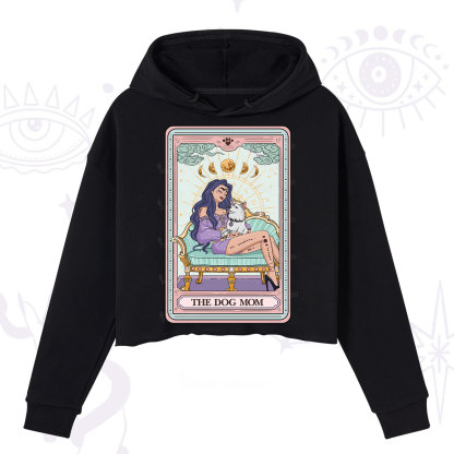 Purplehecate The Dog Mom Tarot Card Crop Hoodie