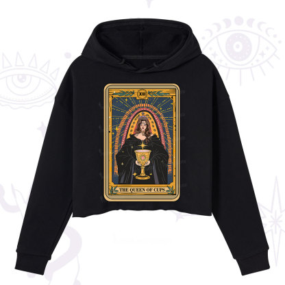 Purplehecate The Queen of Cups Tarot Crop Hoodie